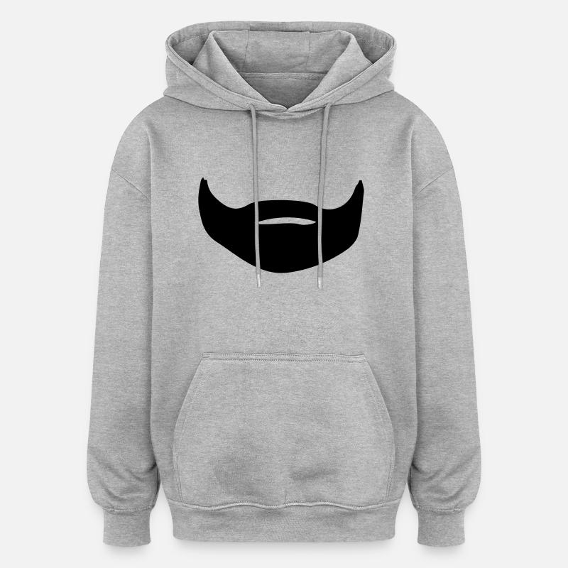 vollbart - Sweat à capuche oversize unisexe - gris chiné
