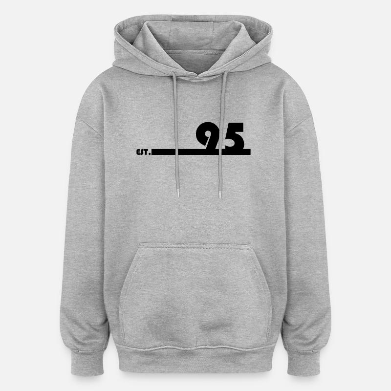 95_Black_Bauhaus93 - Oversized Unisex Hoodie - Grau meliert
