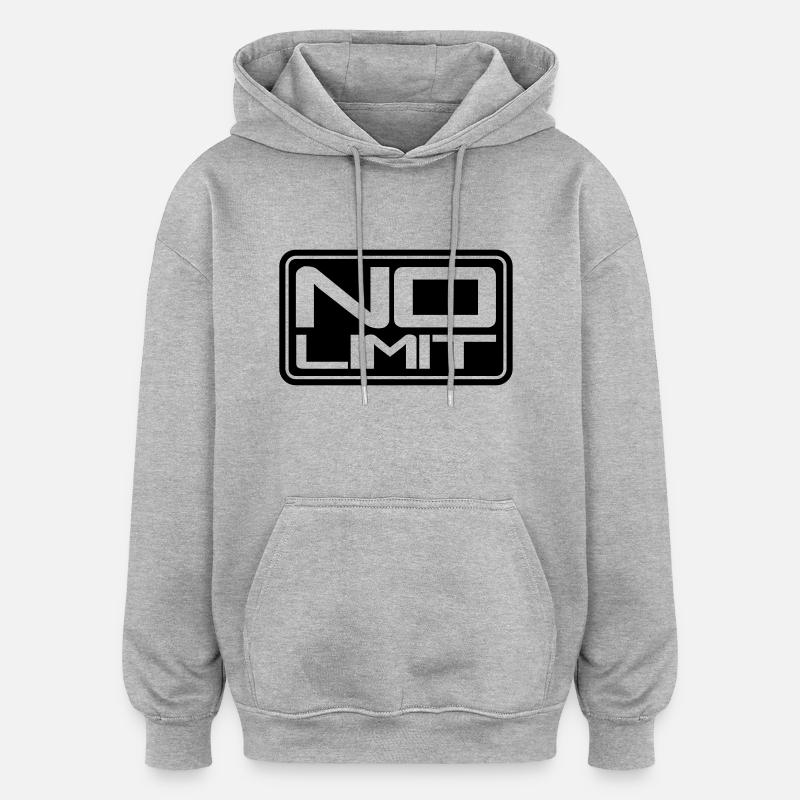 No Limit Shield - Sweat à capuche oversize unisexe - gris chiné