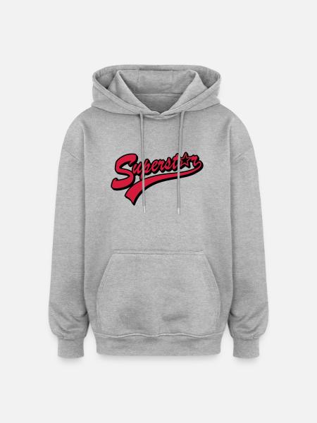 superstar - Sweat à capuche oversize unisexe - gris chiné