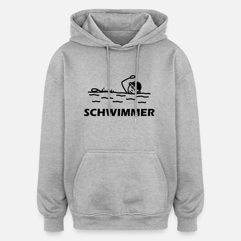 Swimming - crawl - Oversized Unisex Hoodie - heather grey