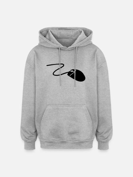 Mouse - Oversized Unisex Hoodie - heather grey