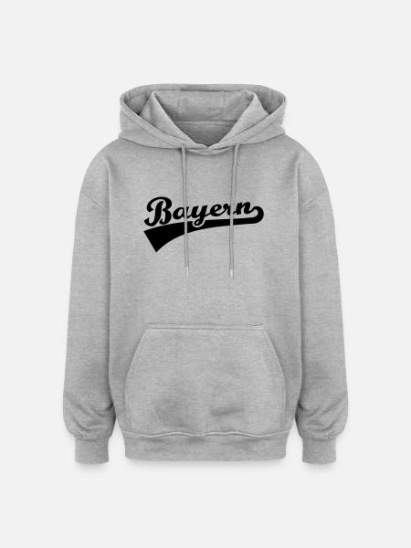 Bayern - Oversized Unisex Hoodie - Grau meliert