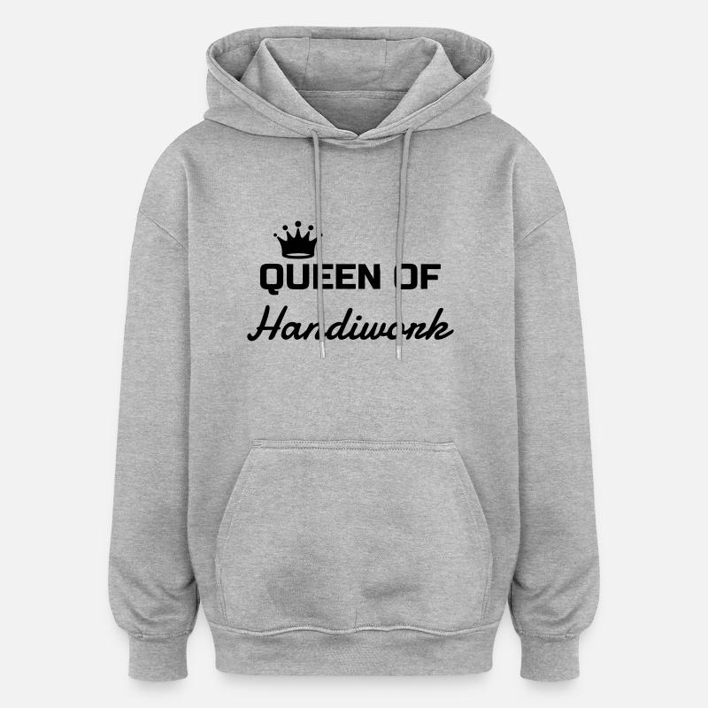 Outil / Réparer / Bricolage / Bricoleur - Sweat à capuche oversize unisexe - gris chiné