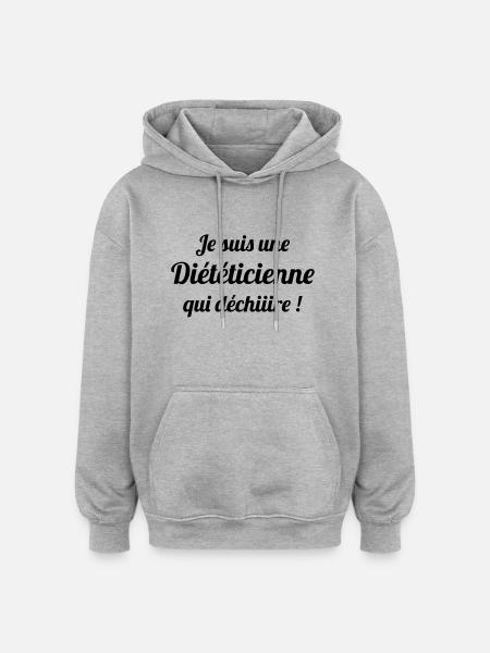 Dietitian Dietetic Diätetik Diététicien Diététique - Oversized Unisex Hoodie - heather grey