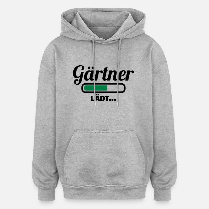 Gärtner - Oversized Unisex Hoodie - Grau meliert