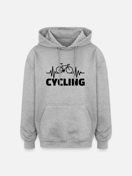 Cycling - Oversized Unisex Hoodie - heather grey