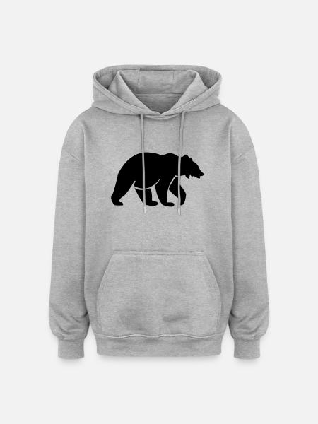 baer_01 - Oversized Unisex Hoodie - heather grey