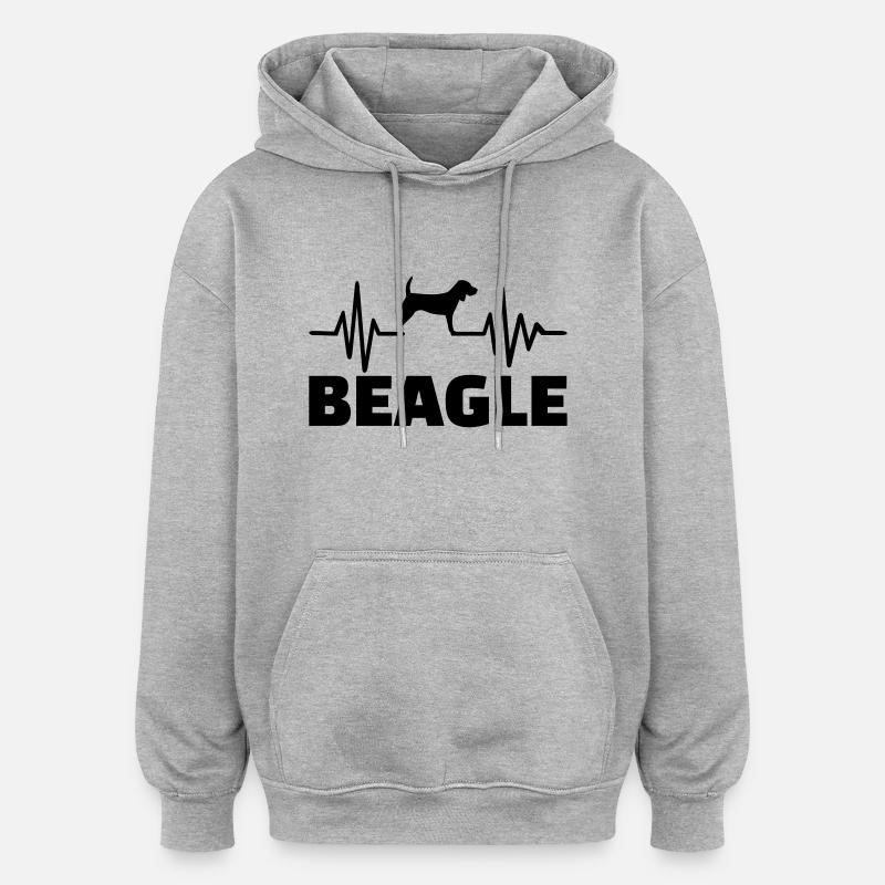 Beagle - Oversized Unisex Hoodie - heather grey