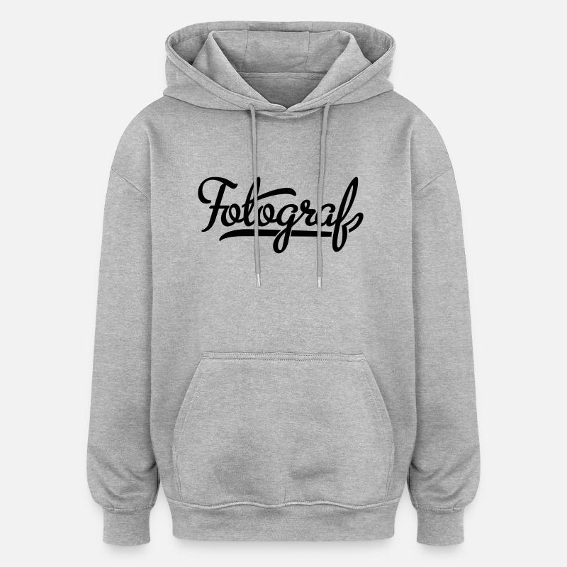 Fotograf - Oversized Unisex Hoodie - Grau meliert