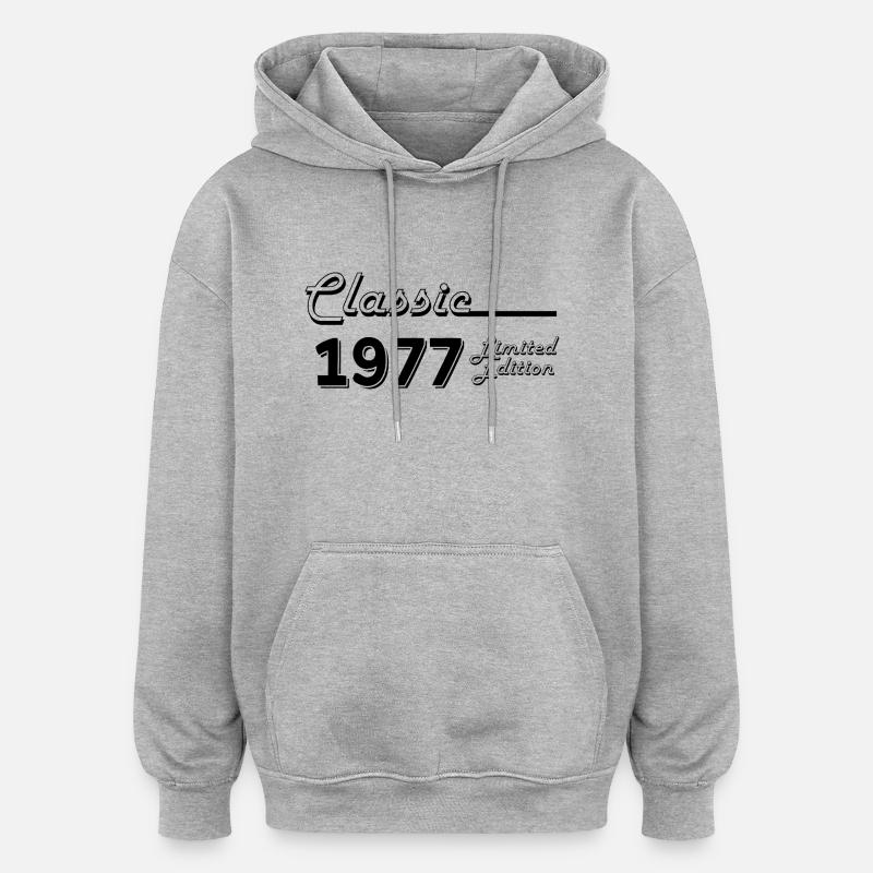 Classic 1977 édition limitée - Sweat à capuche oversize unisexe - gris chiné
