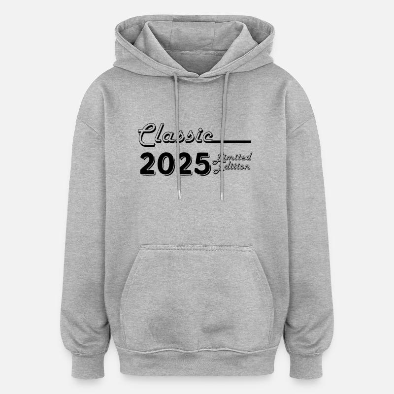 Classic 2025 édition limitée - Sweat à capuche oversize unisexe - gris chiné