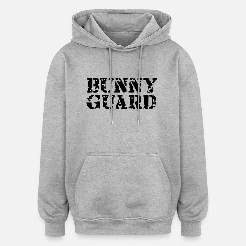 Bunny Guard - Sweat à capuche oversize unisexe - gris chiné