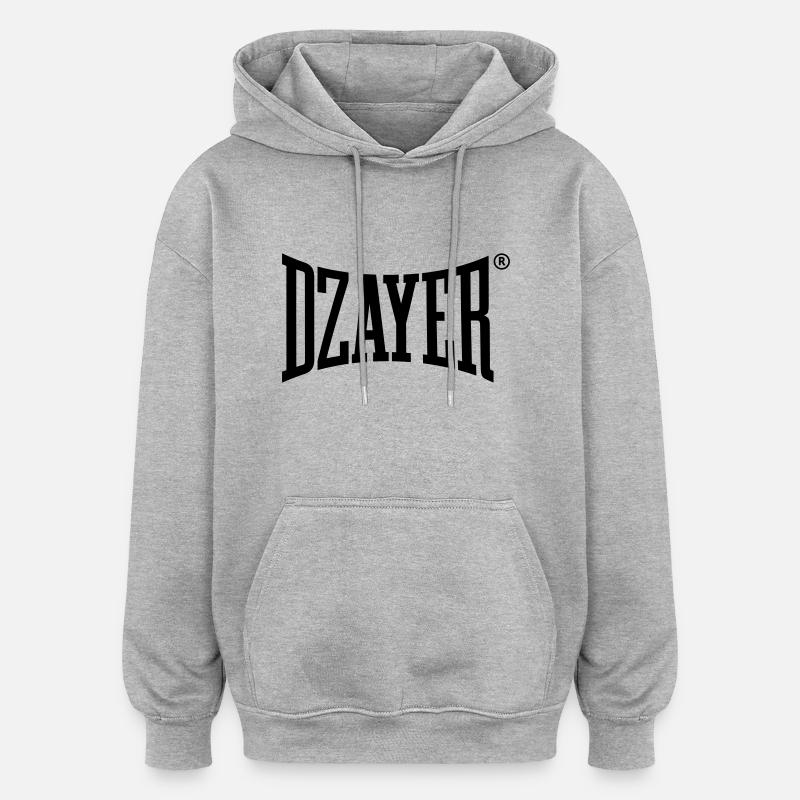 Dzayer - Sweat à capuche oversize unisexe - gris chiné