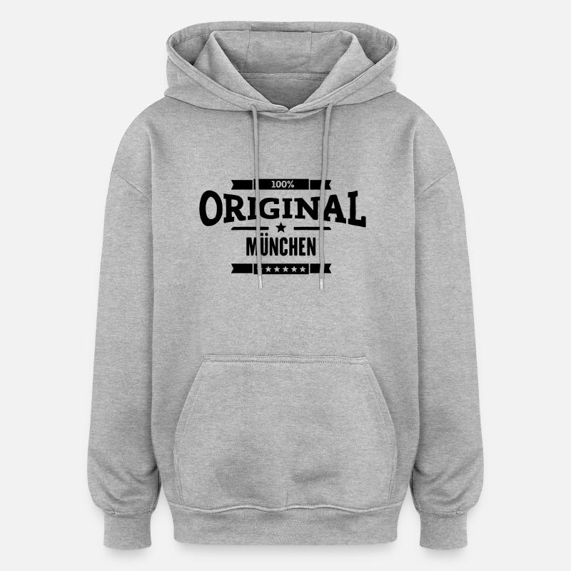 Original München - Oversized Unisex Hoodie - Grau meliert