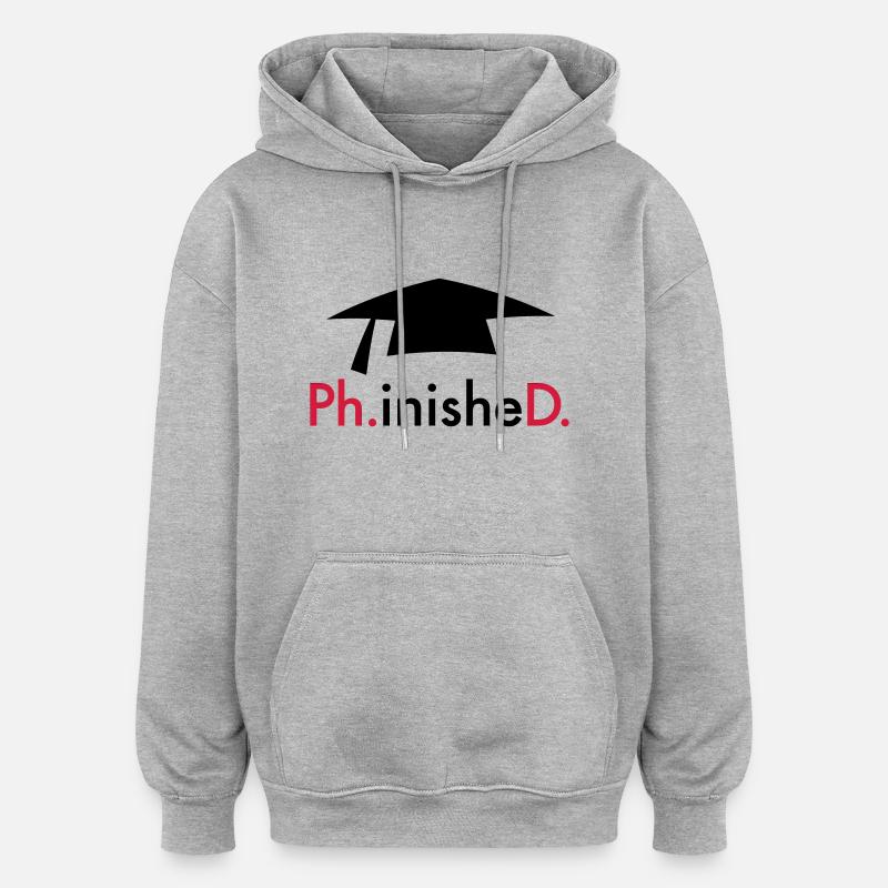 promotion 2541614 128284465 - Sweat à capuche oversize unisexe - gris chiné