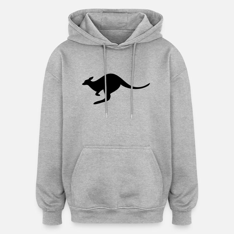 oceanie5 - Sweat à capuche oversize unisexe - gris chiné
