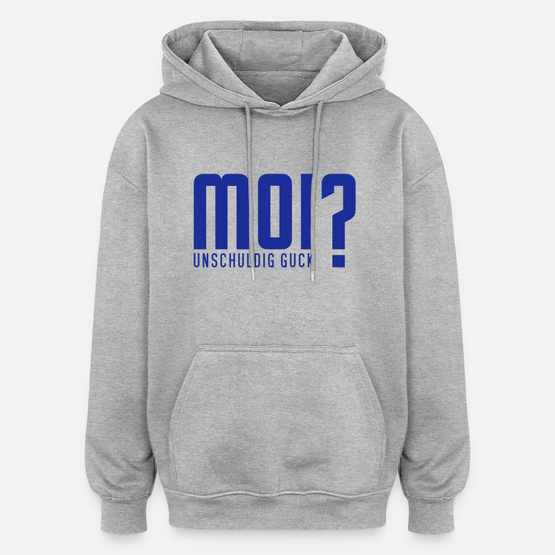 MOI? innocent peep - Oversized Unisex Hoodie - heather grey