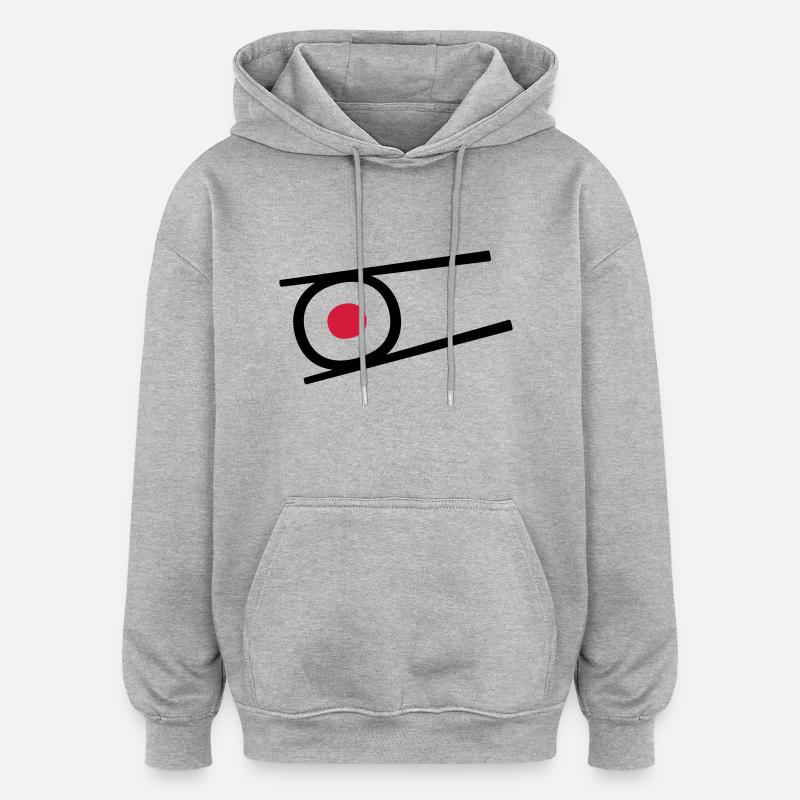 Sushi - Sweat à capuche oversize unisexe - gris chiné