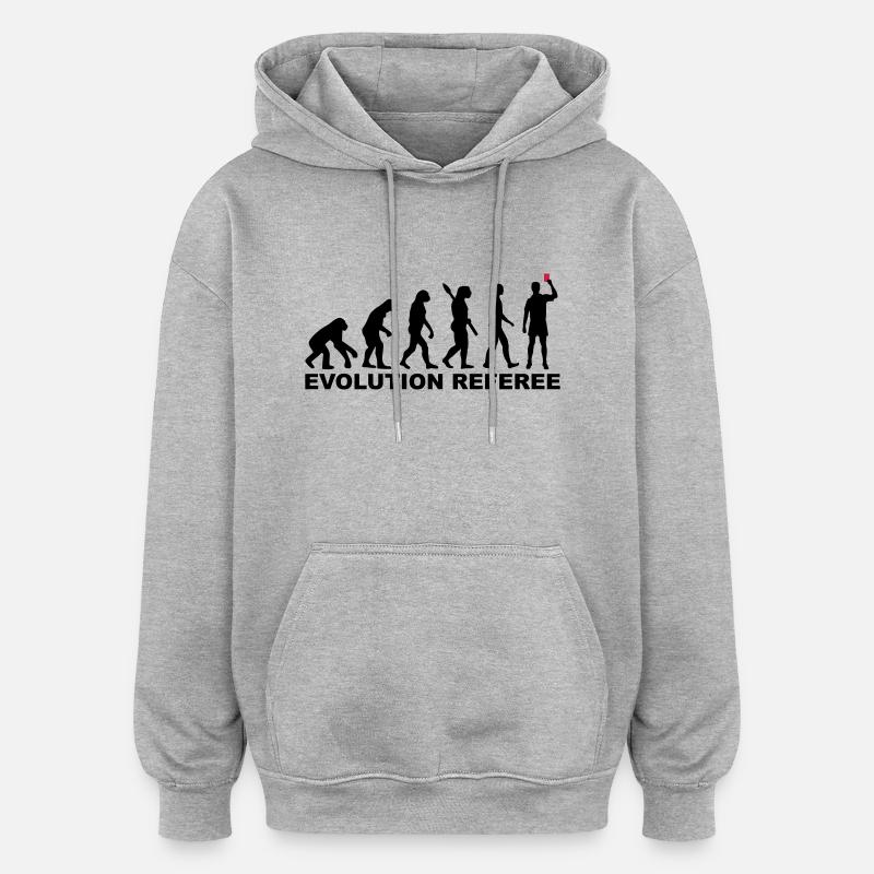 Evolution Referee - Sweat à capuche oversize unisexe - gris chiné