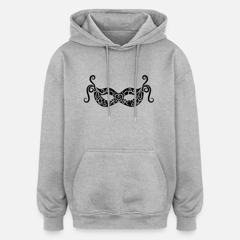 Théâtre - Sweat à capuche oversize unisexe - gris chiné