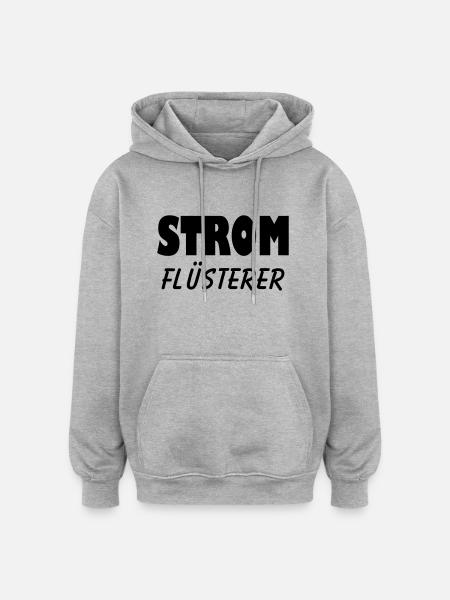strom flüsterer elektriker - Oversized Unisex Hoodie - Grau meliert