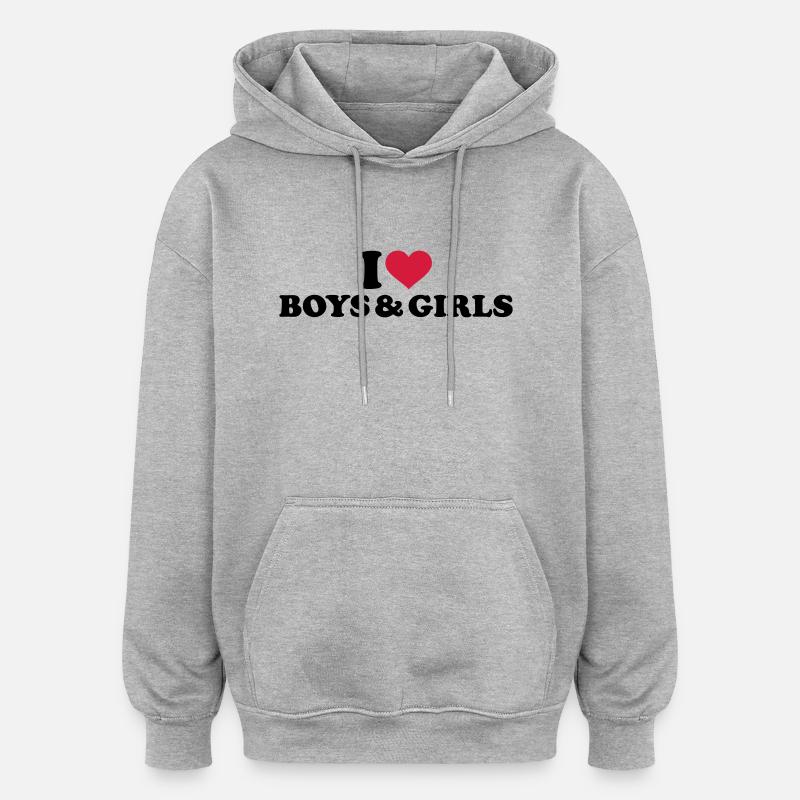 Bisexuell - Oversized Unisex Hoodie - Grau meliert