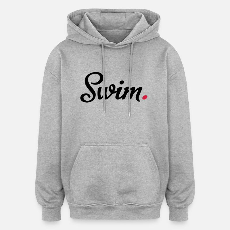 nager - Sweat à capuche oversize unisexe - gris chiné