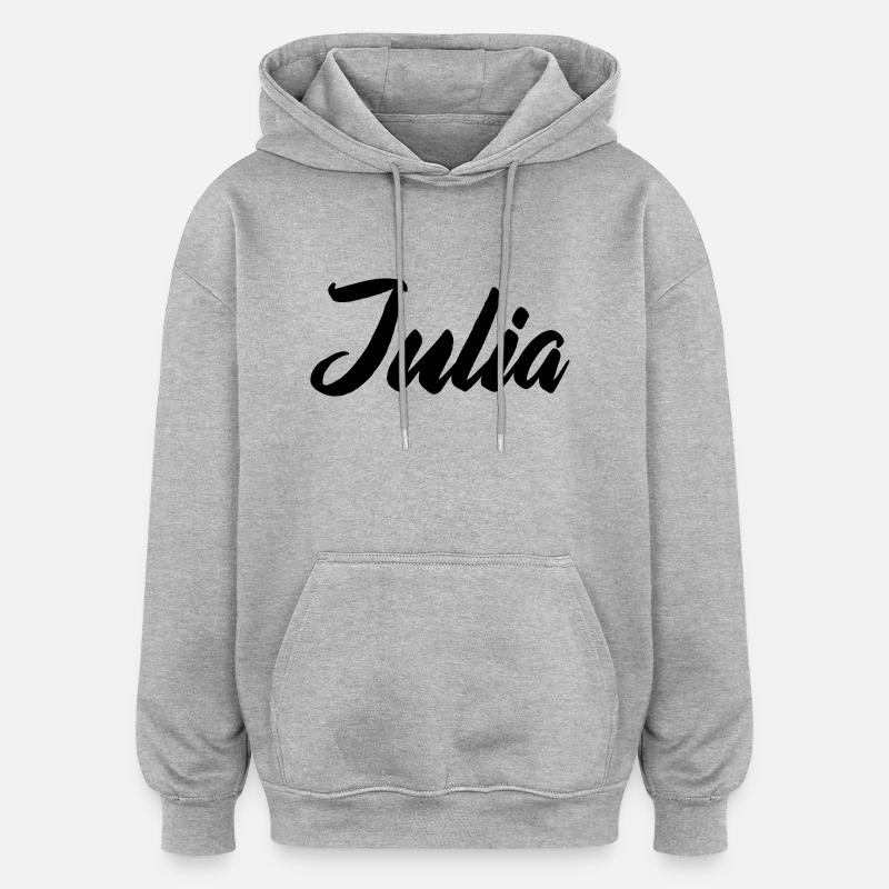 Nom de Julia - Sweat à capuche oversize unisexe - gris chiné