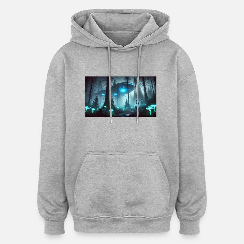 DC60B654 E4B5 48B1 872E EBB088AFF025 - Oversized Unisex Hoodie - Grau meliert