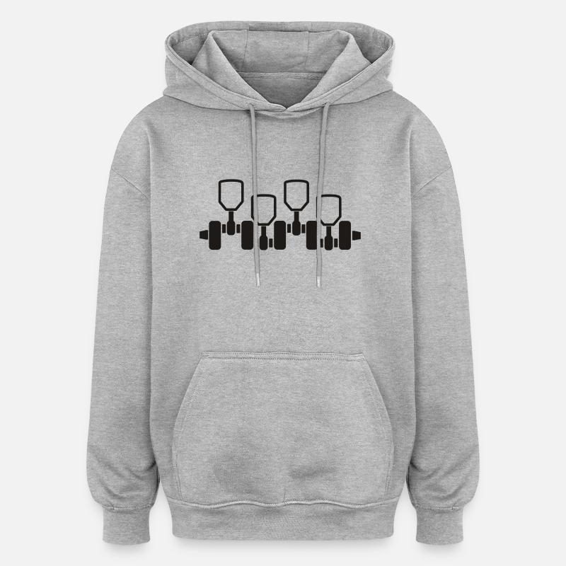 engine - Sweat à capuche oversize unisexe - gris chiné