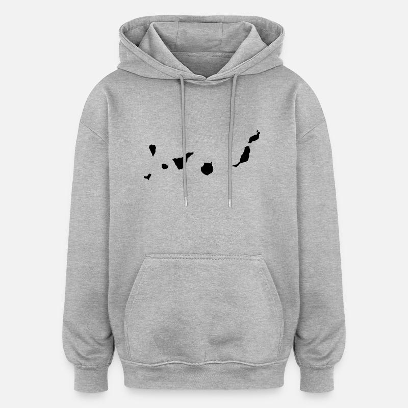 canaries - Sweat à capuche oversize unisexe - gris chiné