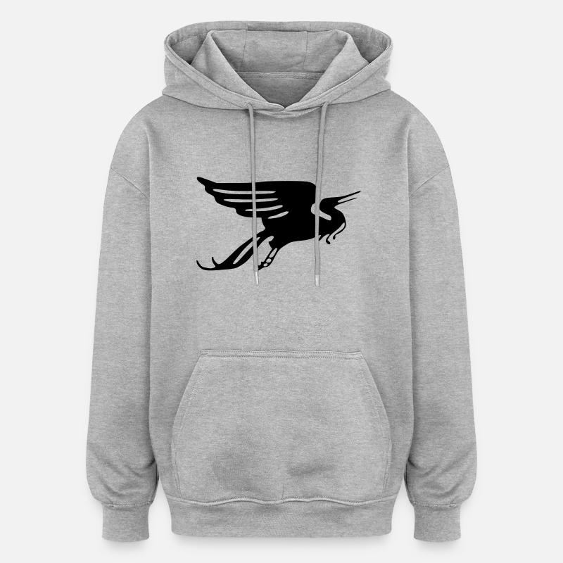 Wandervogel - Sweat à capuche oversize unisexe - gris chiné