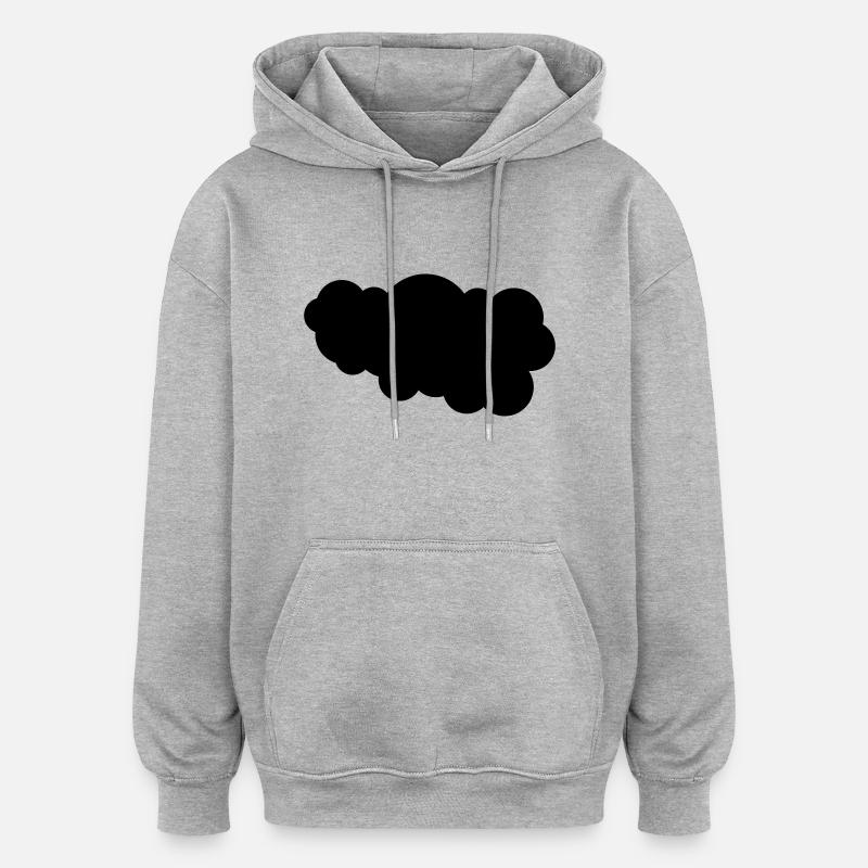 cloud - Sweat à capuche oversize unisexe - gris chiné