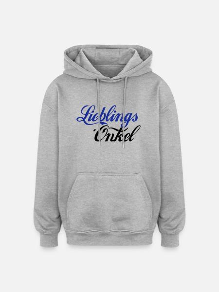Lieblings Onkel - Oversized Unisex Hoodie - Grau meliert