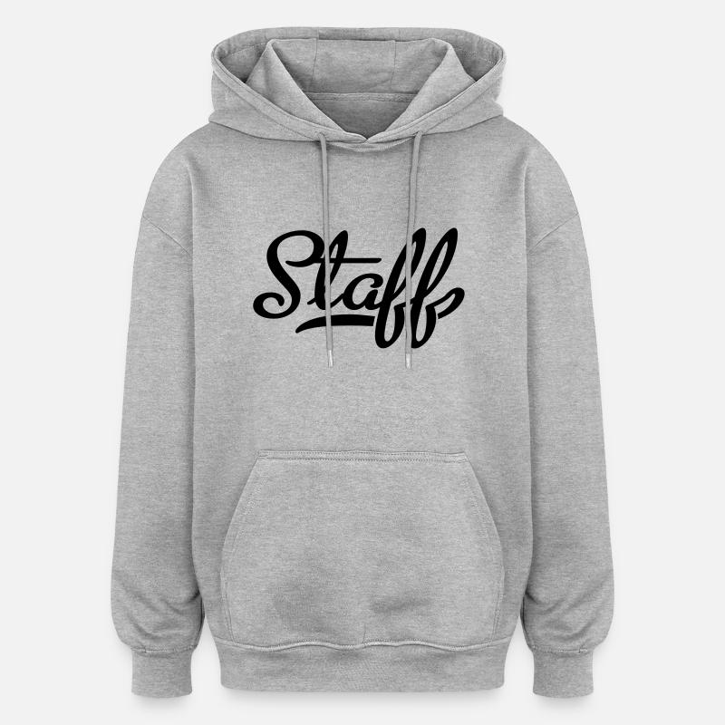 staff - Sweat à capuche oversize unisexe - gris chiné