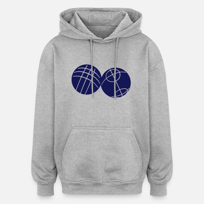 Boule - Oversized Unisex Hoodie - Grau meliert