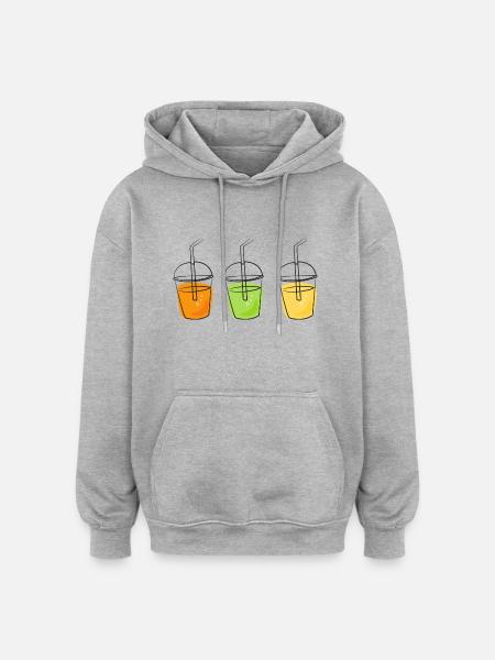 beverages - Oversized Unisex Hoodie - heather grey