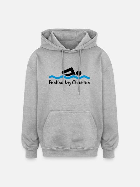 nage - Sweat à capuche oversize unisexe - gris chiné