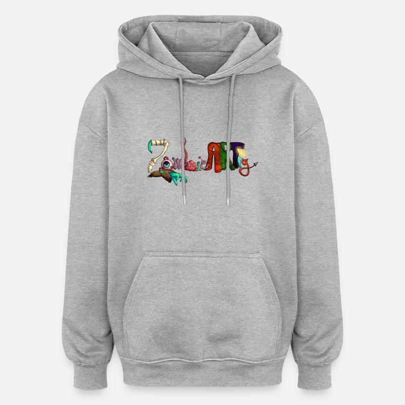 Zombie-like - Sweat à capuche oversize unisexe - gris chiné