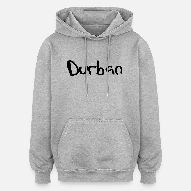 durban - Sweat à capuche oversize unisexe - gris chiné