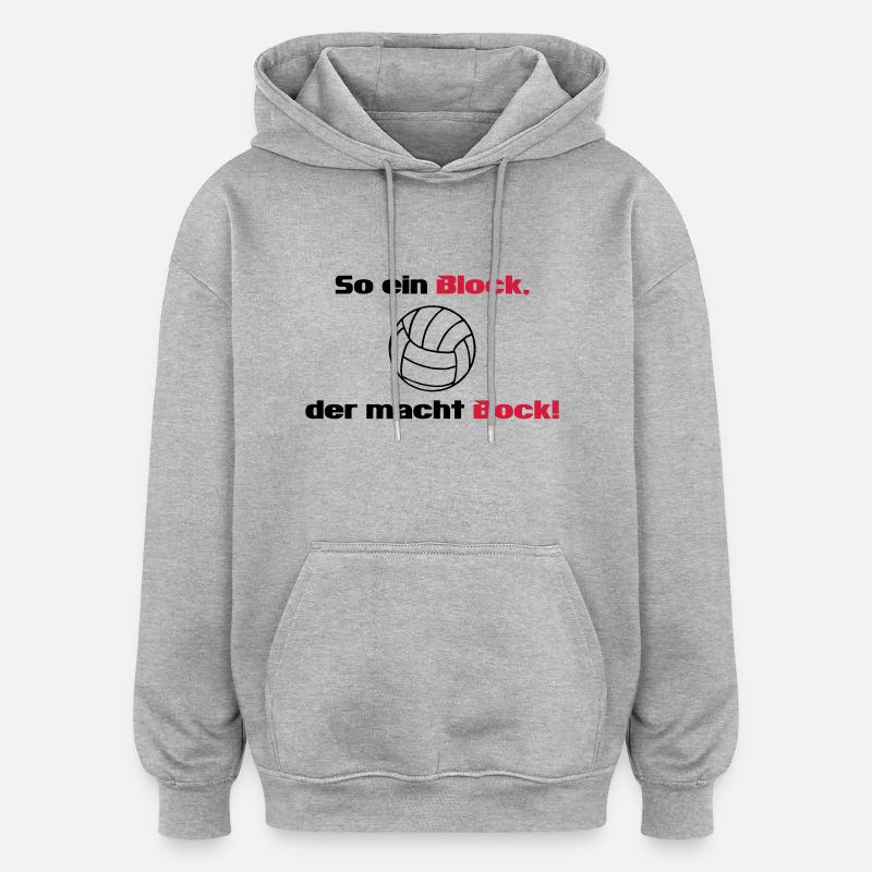 Thus, a block - Oversized Unisex Hoodie - heather grey