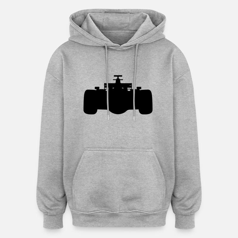 F1 # 1 - Sweat à capuche oversize unisexe - gris chiné