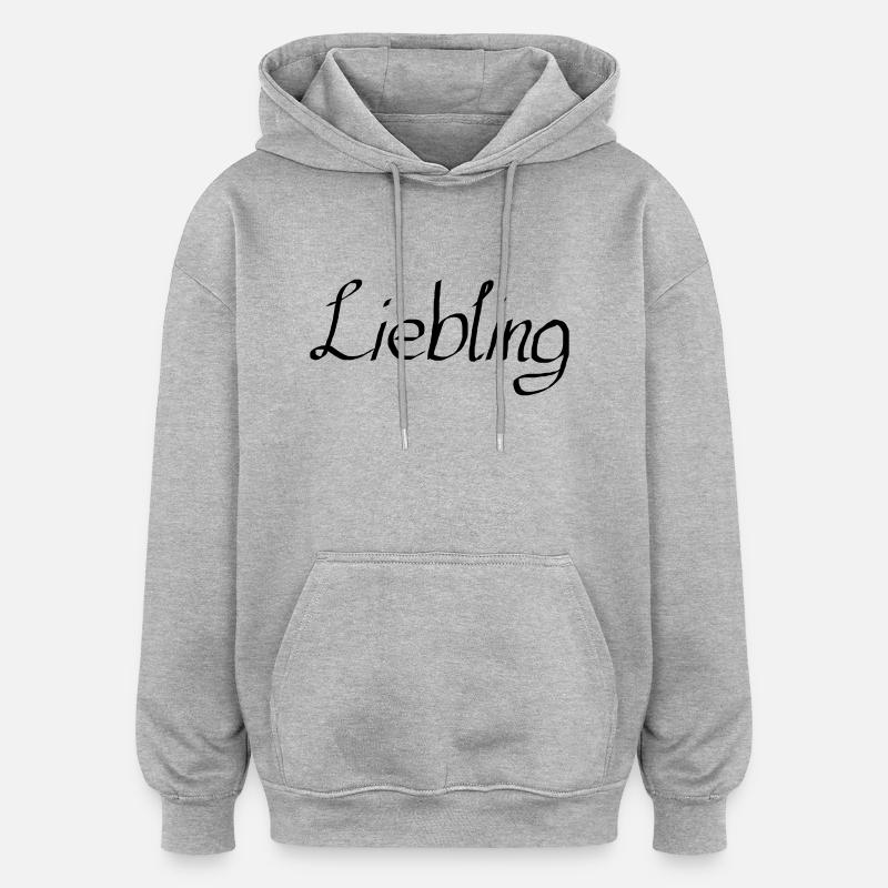 liebling - Oversized Unisex Hoodie - Grau meliert