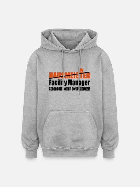 janitor - Oversized Unisex Hoodie - heather grey