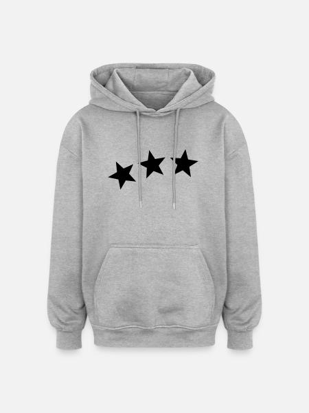 Sterne - Oversized Unisex Hoodie - Grau meliert