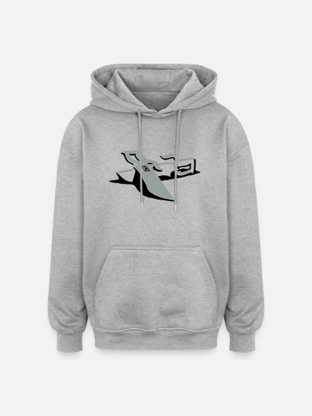 knivesgrey - Oversized Unisex Hoodie - Grau meliert