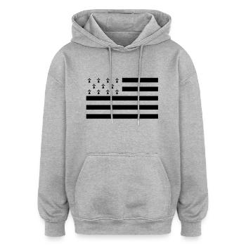 breizh - Oversized Unisex Hoodie - heather grey - Front - Noah (186cm)