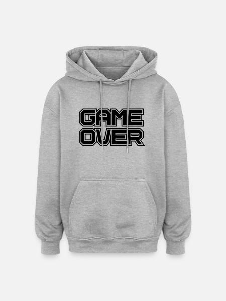 Game over - Oversized Unisex Hoodie - heather grey