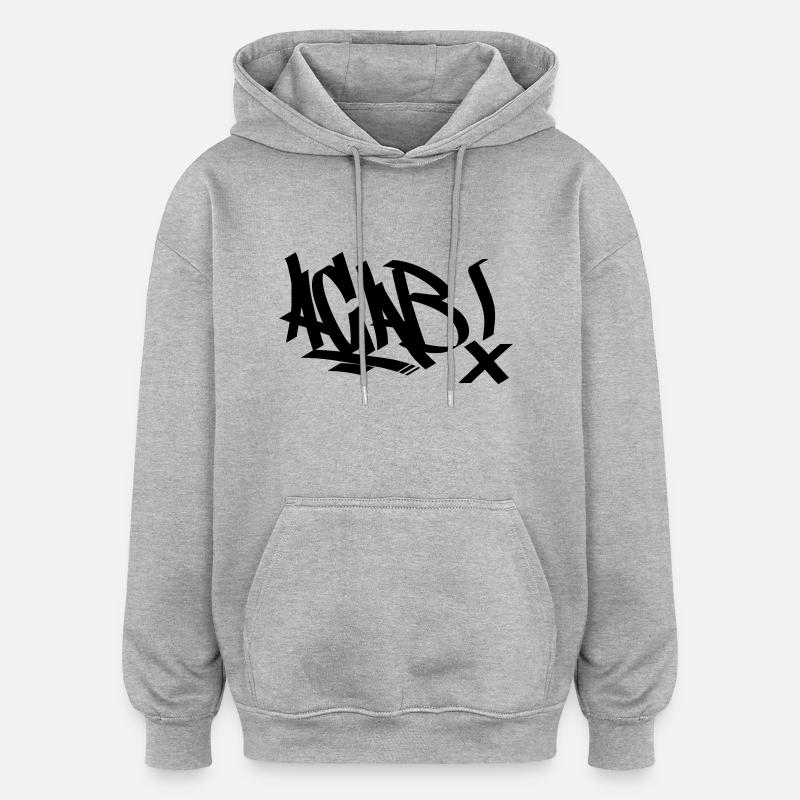 acab - Sweat à capuche oversize unisexe - gris chiné